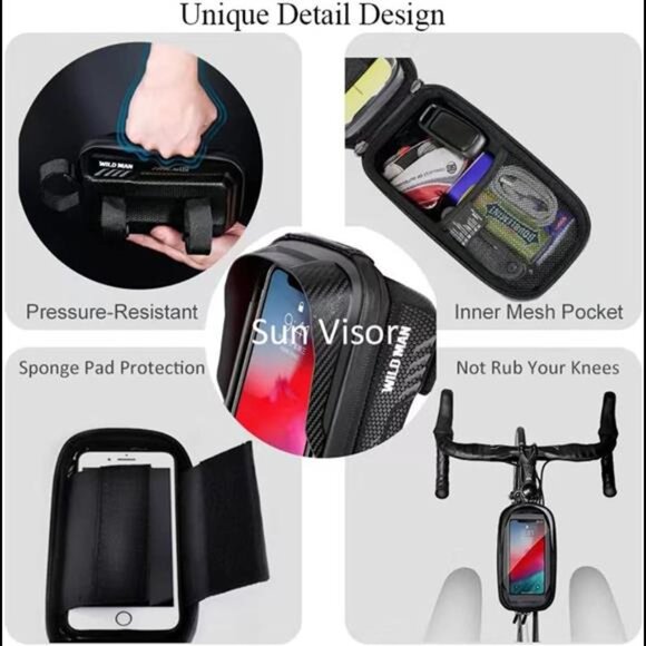 Bike Bags for Bicycles, Bike Accessories for Cycling Gifts for Men, Bicycle Bike - Picture 4 of 7